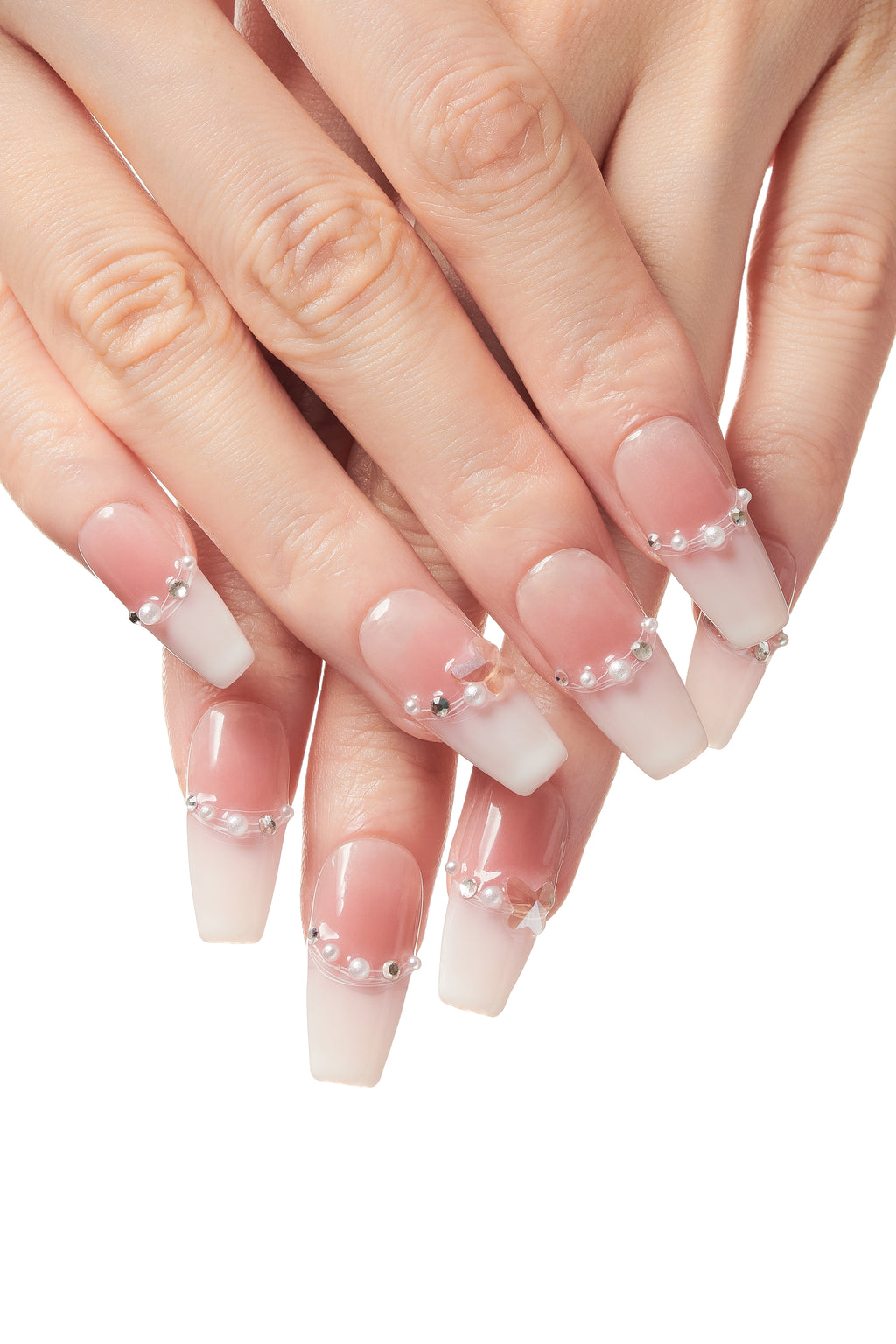 Sweet Edge/ No.11 – ピンクとパールのロングフレンチ