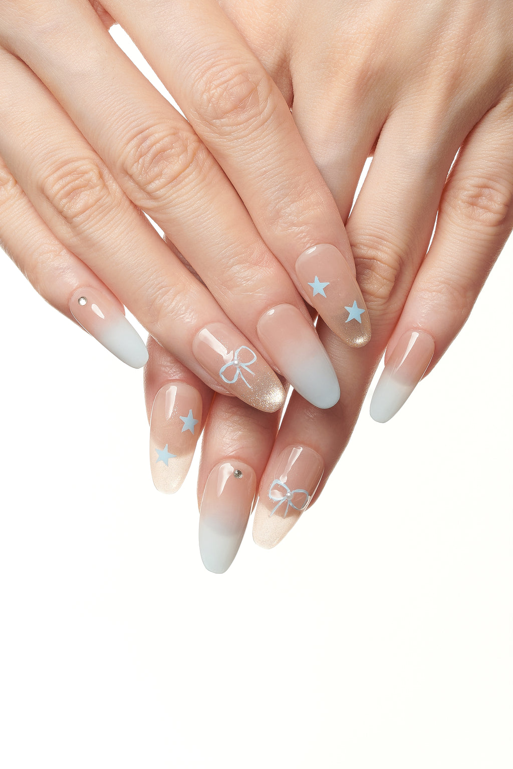 Starbound / No.19 – Gradient Almond with Star and Bow Accents