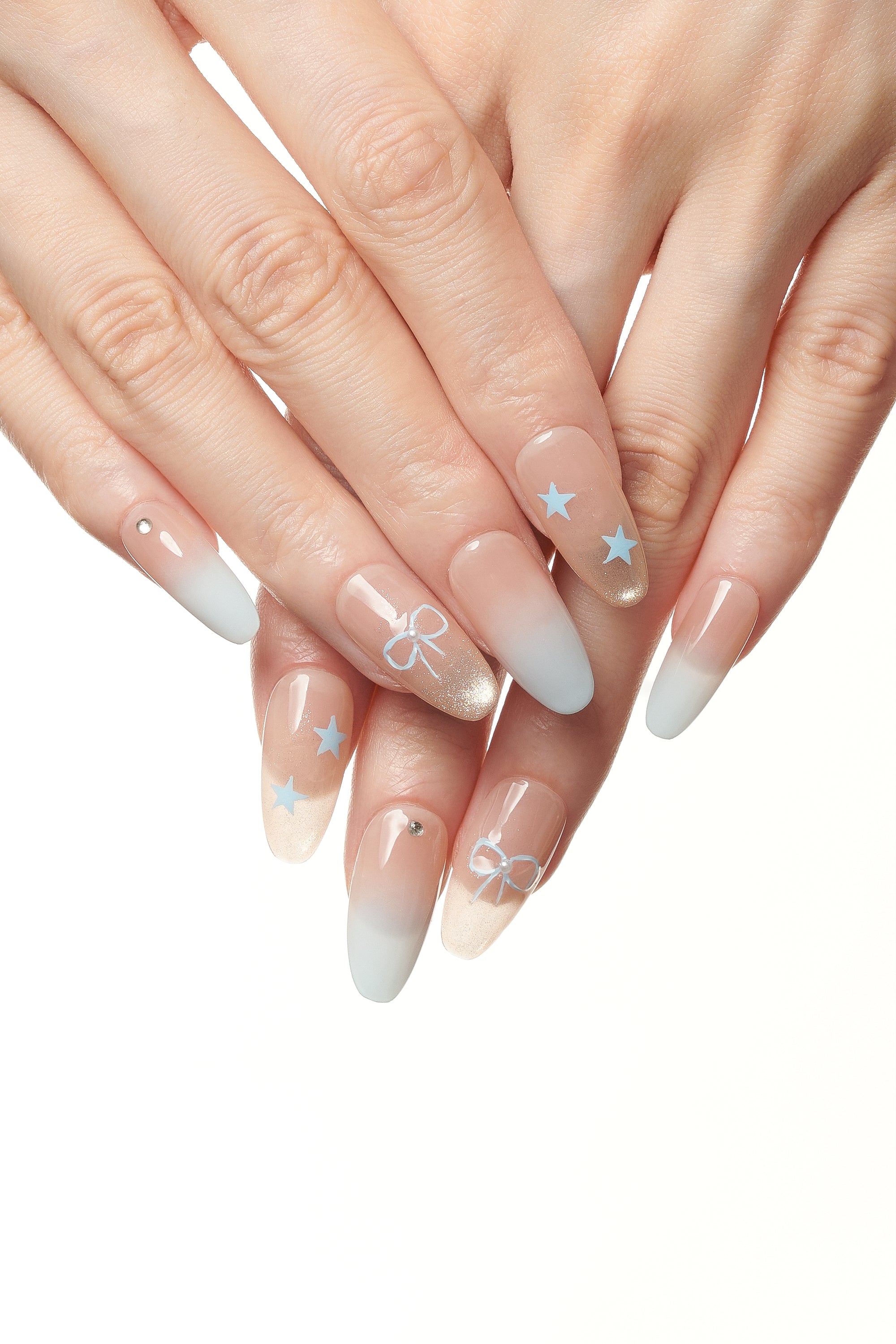 Starbound / No.19 – 星とリボンのアクセントが入ったグラデーションアーモンド